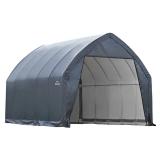 ShelterLogic Garage-in-a-Box Portable Outdoor Garage for SUV and Full-Size Trucks, All-Season Car Canopy Carport with Alpine Style Roof, 13