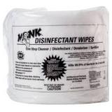 Monk 69800r 800 Count Lemon Breeze Scent Disinfectant Wipes, 1 Pack