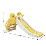 Toddler Slide, Creative Cartoon Yellow Duck Indoor Slide, Foldable Slide Climber Playset Indoor Outdoor Playground Toddler Slide Outdoor Toys Freestanding Kids Slide for Toddlers Aged 1-3