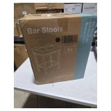 Sweetcrispy Bar Stools Set of 2, 24 Inch Counter Height Stools, PU Leather Upholstered Bar Chairs with Footrest, Modern Bar Stools for Kitchen Island, Dining, Living Room, Modern Black