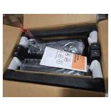 Sweetcrispy Bar Stools Set of 2, 24 Inch Counter Height Stools, PU Leather Upholstered Bar Chairs with Footrest, Modern Bar Stools for Kitchen Island, Dining, Living Room, Modern Black