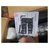 Sweetcrispy Bar Stools Set of 2, 24 Inch Counter Height Stools, PU Leather Upholstered Bar Chairs with Footrest, Modern Bar Stools for Kitchen Island, Dining, Living Room, Modern Black