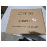 KEIGPERIcollapsible laundry baskets,laundry basket with wheels,foldable laundry basket,With wheels and handles, it is easy to move and can be folded to save space. (Milk white, small)