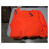 Safety High Visibility Long Sleeve T Shirt for Men 2 Pack Construction Work Shirts with Pocket 2XL