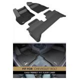 3D MAXpider All-Weather Floor Mats for Chevrolet Bolt EV 2017-2023 Custom Fit Car Floor Liners, Kagu Series (1st & 2nd Row, Black)