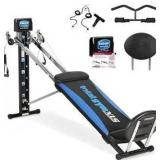 Total Gym Home Workout Machine, XLS Exercise Equipment w/ Squat Stand, Leg Pull & Ankle Cuffs - Adjustable and Portable Fitness Machine for Body Weight Training
