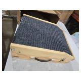 Wood Dog Ramp for Bed, 5-Level Adjustable Height (10\" to 21\") Pet Ramp with Non-Slip Surface for Couch, Bed and Car, Foldable Dog Stairs for Small, Medium to Large Dogs, Up to 200LBS