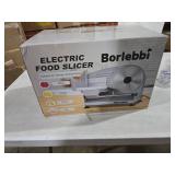 Meat Slicer, 200W Electric Food Slicer with 2 Removable 7.5\" Stainless Steel Blades and Stainless Steel Tray, Child Lock Protection, Adjustable Thickness, Food Slicer Machine for Meat Cheese Bread