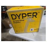 DYPER Baby Diapers Size 6 (108 Count) Plant-Based, Hypoallergenic, Fragrance Free & Ultra Absorbent Disposable Diapers for Day and Overnight Skin Protection, Monthly Pack Size 6 Diapers