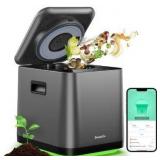 GoveeLife Smart Electric Composter for Kitchen, 3L Compost Bin Indoor with App & Voice Control, Auto-Cleaning, 3 Modes, Turn Food Waste to Fertilizer for Garden, Food Waste Compost Machine