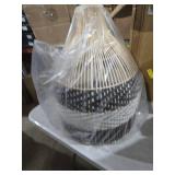 Rattan Pendant Light Black White Faux Rattan Basket Chandelier 1-Pack Boho Handmade Woven Wicker Hanging Light Fixture for Public Place Dining Living