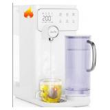 SimPure Y10H Instant Hot Reverse Osmosis Water Filter Countertop, 6-Stage RO Water Filtration System, Heating Water Dispenser with Safety Lock, Removable Water Pitcher, No Installation