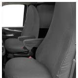 Seat Covers Compatible with 2010-2025 Chevy Express Front Bucket Seats with Opening for Grab Handle on Passenger Side Backrest, NOT for RV Seats (Gray, 2010-2025 Express Front (Knitted))