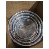 Cooks Standard Stainless Steel Food Jar Storage Canister Set Large 4-Piece  1.6qt/2.5qt/3.5qt /5qt Airtight Containers with Glass Lid for Tea Coffee Sugar Flour Pantry Kitchen Counter