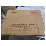 Bathroom Medicine Cabinet with Mirror 16 x 24 Inch, Black Medicine Cabinet Recessed or Surface Wall-Mounted, Mirrored Cabinets with 2 Adjustable Shelves for Bathroom Vanity