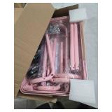 Amazon Basics 3-Tier Rolling Utility or Kitchen Cart, Lockable Wheels, Multifunctional Storage, Dusty Pink