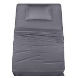 Utopia Bedding Twin Sheet Set 3 Piece Bed Sheets for Twin Size Bed, Soft and Breathable Microfiber, Includes 1 Fitted Sheet, 1 Flat Sheet and 1 Pillowcase (Grey)