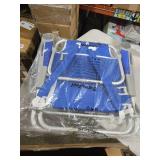 SUNNYFEEL Extra Wide 28\" Low Beach Chair 5 Position Lay Flat, XL Oversized Portable Folding Camping Chairs with Cup Holder for Outdoor/Trip, Lightweight Foldable Backpack Beach Chair for Adults