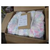 LinkRomat Giant Bean Bag Chair, Faux Fur Adults Beanbag with Petal Armrest Oversize Colorful Chair for Teens Bedroom, Living Room, Dorm, Game - Rainbow, X-Large, High Support