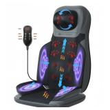 Ethereal Wellness Shiatsu Massage Chair with Heat, Full Back Shiatsu & Rolling, Comfortable Massage Chair Pad for Stress Relief, Gift for her/him, Office and Home.Black