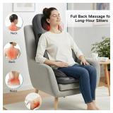 Ethereal Wellness Shiatsu Massage Chair with Heat, Full Back Shiatsu & Rolling, Comfortable Massage Chair Pad for Stress Relief, Gift for her/him, Office and Home.Black