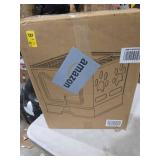 Cat Litter Box with Litter Mat and Scoop, Large Foldable Litter Box with Lid, Front Entry Top Exit Kitty Box, Odor Control, Easy to Clean (Grey)