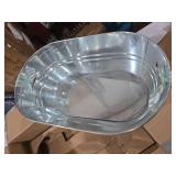 4 Pack Galvanized Tub 3.1 Gallon Ice Bucket Large Metal Drink Buckets for Parties Beer Beverage Tub with Carry Handles for Champagne Cocktails Wine Cooling for Mimosa Bar Supplies