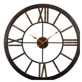 FirsTime & Co. Bronze Big Time Wall Clock, Large Vintage Decor for Living Room and Home Office, Round, Plastic, Farmhouse, 40 inches