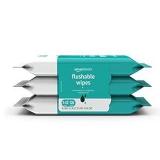 Amazon Basics Flushable Adult Toilet Wipes, Fragrance Free, 42 Count, Pack of 6