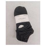 Laura Ashley 10 Pairs No Show Socks, Black