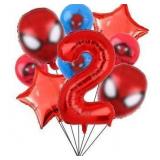 Cartoon Heroes Spider Birthday Decorations For 2 Yr Old, 2 Packs