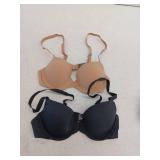 Amazon Essentials Womens Demi Cup Microfiber Bra with Adjustable Straps, Pack of 2, 32A