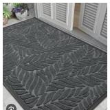 Hiyard Front Door Mat, Gray, 29x17
