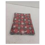 12 Sheets Pre Cut Christmas Wrapping, Red Green Black Buffalo Plaid, 20x27