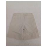 Amazon Essentials Toddler Boys Uniform Woven Chino Flat-Front Shorts with Adjustable Waist, Light Khaki Brown, 4T