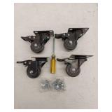 Set Of 4 Small Swivel Caster Wheels