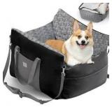 Small Dog Car Seat Booster with Plush Liner up to 25 lbs