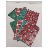 12 Sheets Pre Cut Christmas Wrapping, Red Green Black Buffalo Plaid, 20x27