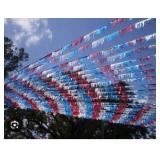 Patriotic Metallic Fringe Streamers 60 ft