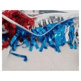 Patriotic Metallic Fringe Streamers 60 ft