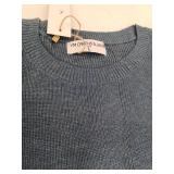 Womens Blue Stitch Crewneck Sweater Size Lg