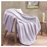 CASAGUSTO Boho Sherpa Throw Blanket, Purple