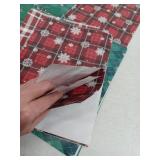 12 Sheets Pre Cut Christmas Wrapping, Red Green Black Buffalo Plaid, 20x27