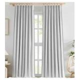 NATURAL Linen Blackout Curtain Panels 40X108 - 2 Panels