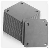 A36 Steel Plate Hot Rolled Steel Plate Base with 4 Holes 3/8 4 x 4 Inch, 20 Pcs