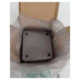 A36 Steel Plate Hot Rolled Steel Plate Base with 4 Holes 3/8 4 x 4 Inch, 20 Pcs