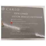 Monte Carlo 5Diw52d Discus Outdoor 52  5 Blade Indoor / Outdoor Ceiling Fan - Silver