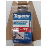 Tapcon 5033613 1.75 in. Star Flat Head Concrete Screws,6 Packs, 25 Each Pack