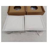 WAC Lighting Square 7  1-Light 3000K Energy Star Aluminum Flush Mount in White, 2 Pack