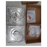 WAC Lighting Square 7  1-Light 3000K Energy Star Aluminum Flush Mount in White, 2 Pack